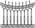 Cast Iron Fence: Scrolled Arch model